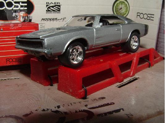 PoulaTo: 1968 Dodge Charger, Mopar, silver, Johnny Lightning 90's